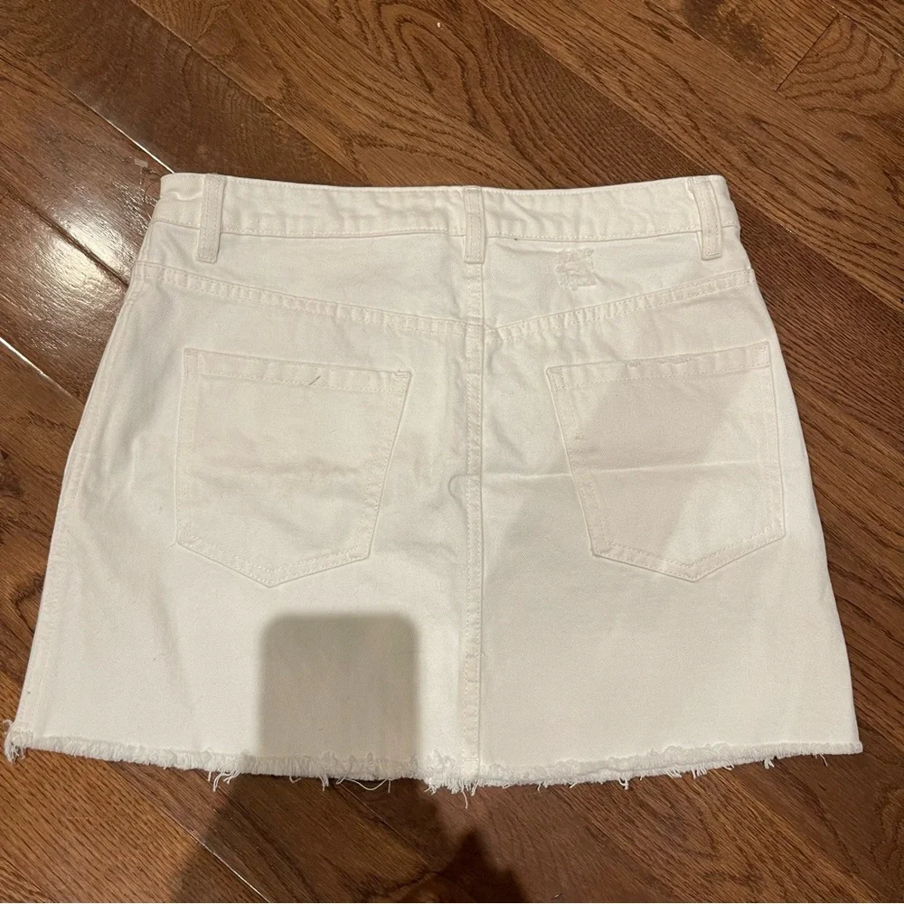 NWOT We The Free by Free People zip it up mini denim skirt